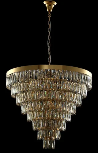Люстра подвесная ABIGAIL SP22 D820 GOLD/AMBER Crystal Lux янтарная на 22 лампы, основание золотое в стиле классический  фото 3